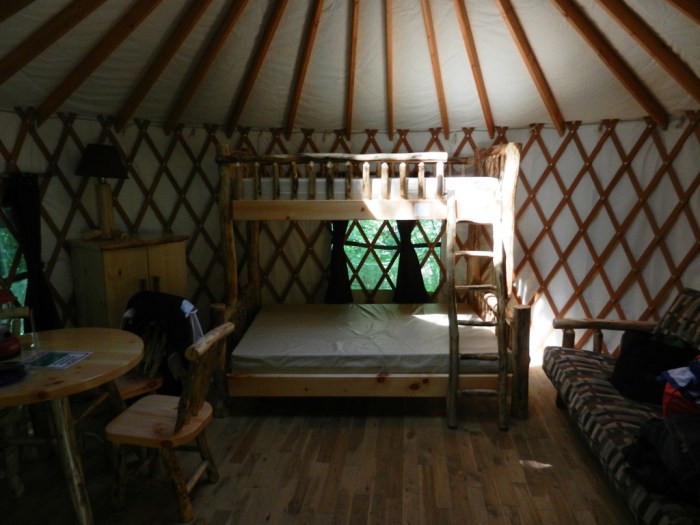 Yurt inside